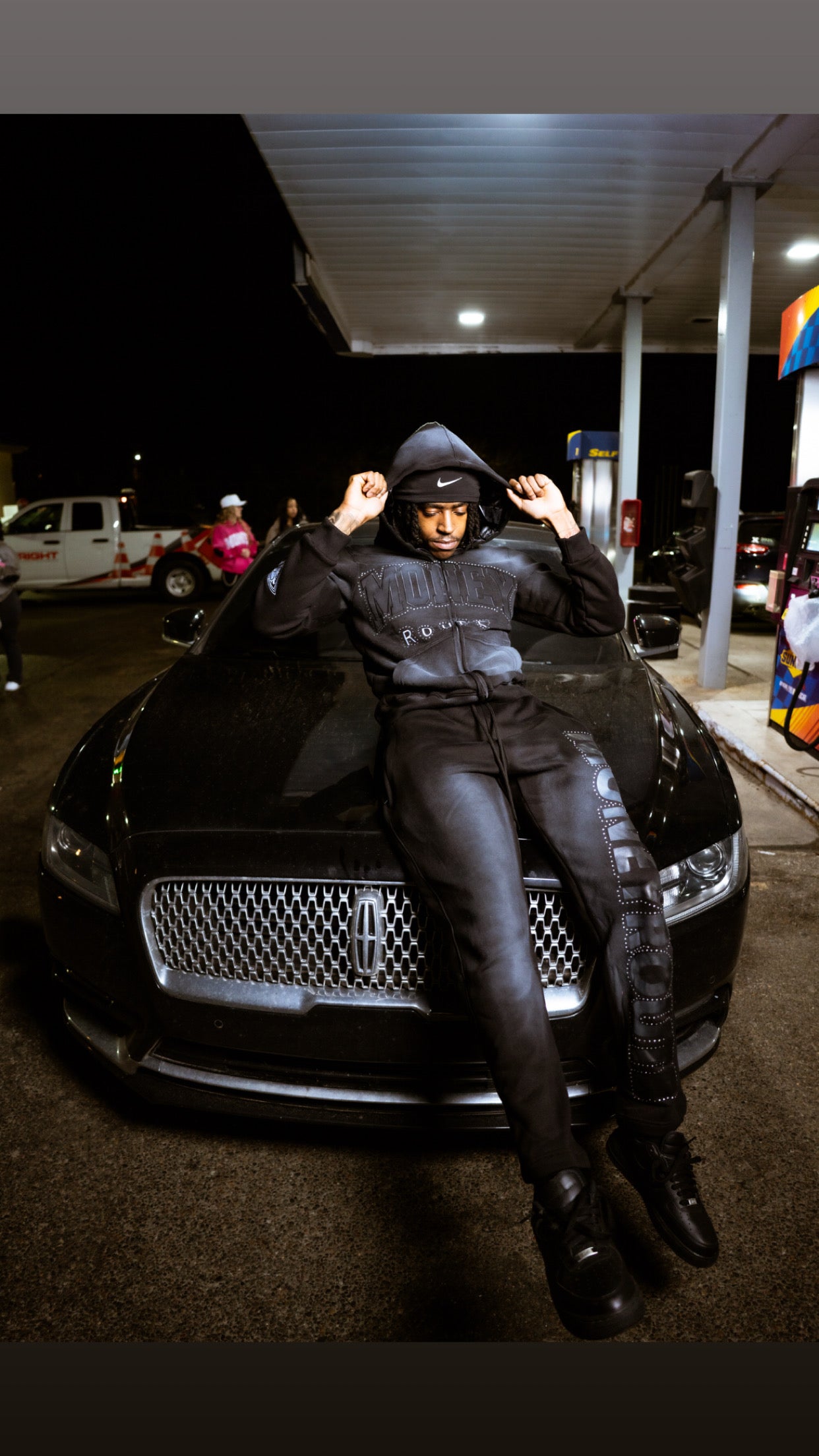 “ Black motion” Money Route SweatSuit
