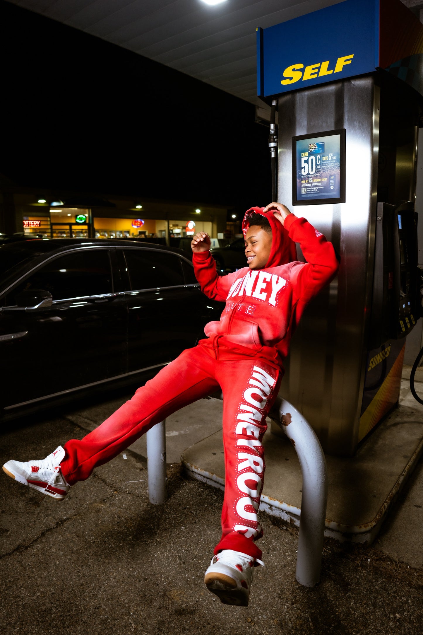 “Faded Red” MoneyRoute SweatSuit